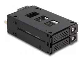 Delock - Skladovací mobilní rack - úzká zásuvka - 5,25"/2 x 2,5" - černá