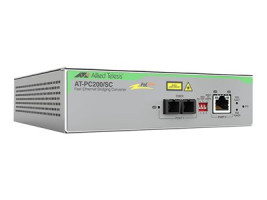 Allied Telesis AT PC200/SC - Konvertor médií s optickými vlákny - 1GbE - 10Base-T, 100Base-FX, 100Base-TX, 1000Base-T, 1