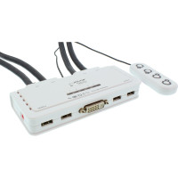 InLine KVM Switch, 4-Fach DVI-D mit Audio