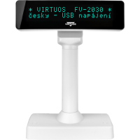 VFD zák.displej FV-2030W 2x20,9mm,USB,biely