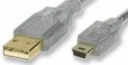 PremiumCord Kábel USB, AB mini, 5 pinov, 2m