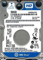 WD Blue WD5000LPCX 500GB HDD 2.5", SATA/600, 5400RPM, 16MB cache