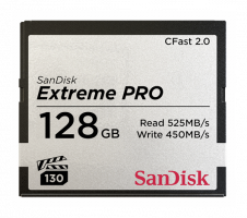 Sandisk Compact Flash Extreme Pro CFast 2.0 128GB-rýchlosť 525/450 MB/s-rozbalené