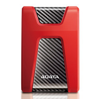 ADATA  Externý HDD 2TB 2,5" USB 3.1 DashDrive Durable HD650, červený (gumený, nárazu odolný)