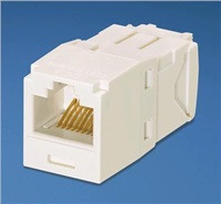 UTP modul RJ45 MiniJack-TG kat.6,arktický biely - balenie 1 ks (CJ688TGAW)